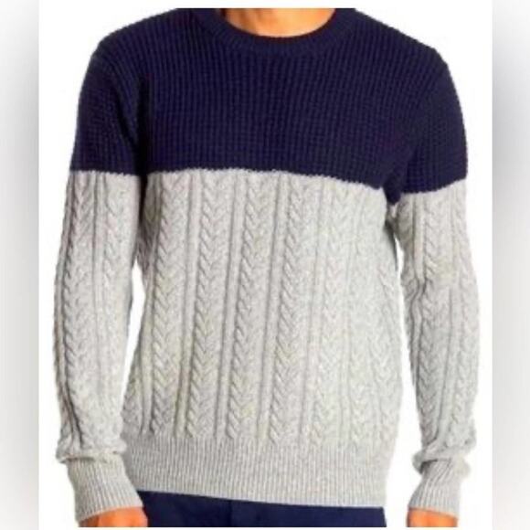 J.CREW MERINO WOOL BLEND MIXED KNIT CREWNECK SWEATER DIZE S - Picture 1 of 7